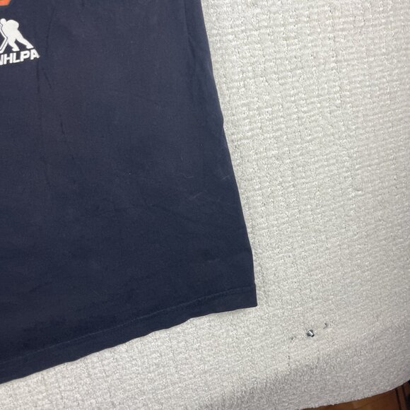 NHLPA Edmonton Oilers Connor Mcdavid #97 Big Graphic Blue Players Shirt (read) - Picture 5 of 16